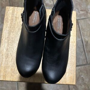 Rockport Work Black Leather Women's Ankle Booties